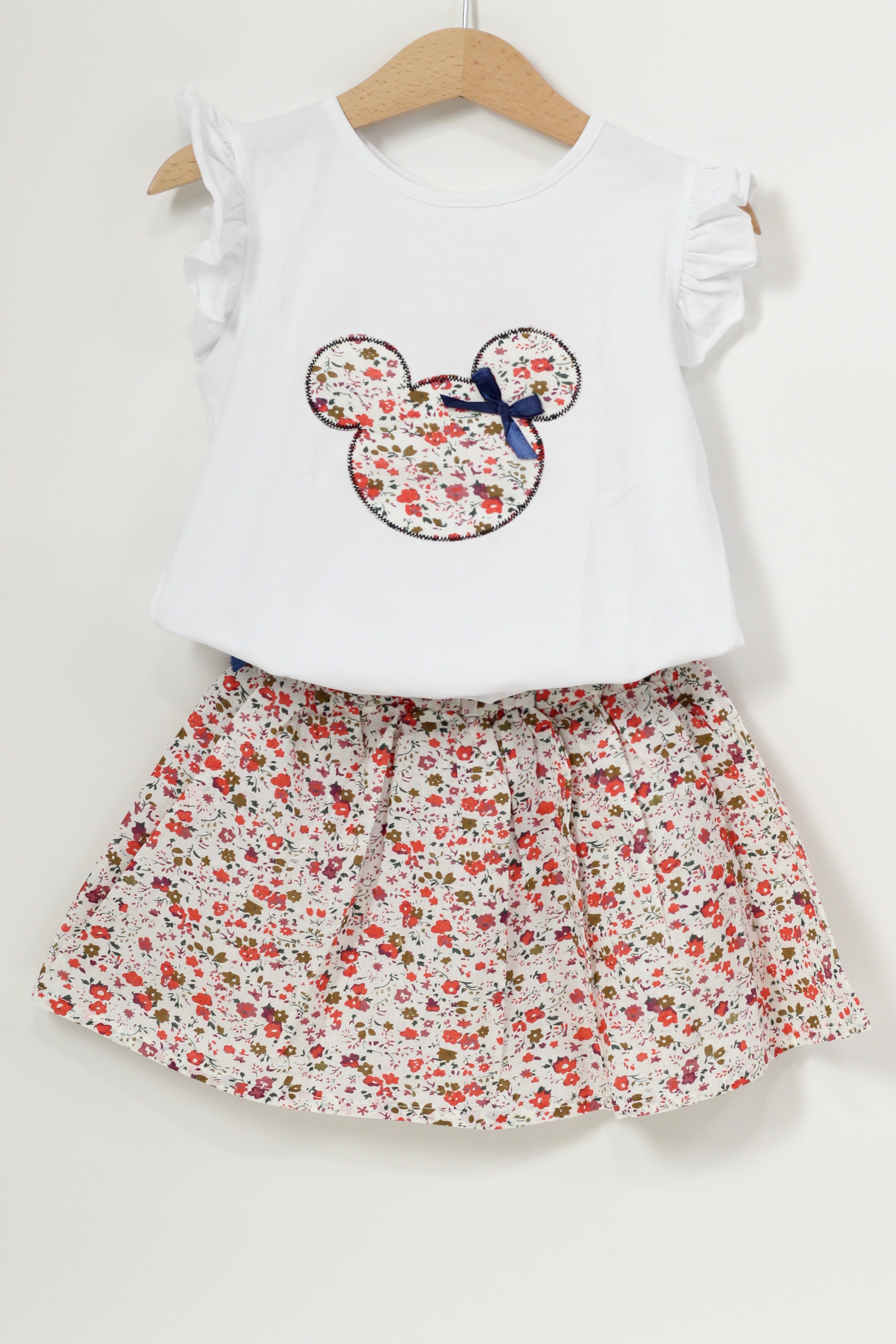 Minnie Floral Top And Skirt Set