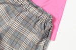 Load image into Gallery viewer, Plaid Little Girl T-Shirt And Pants Set
