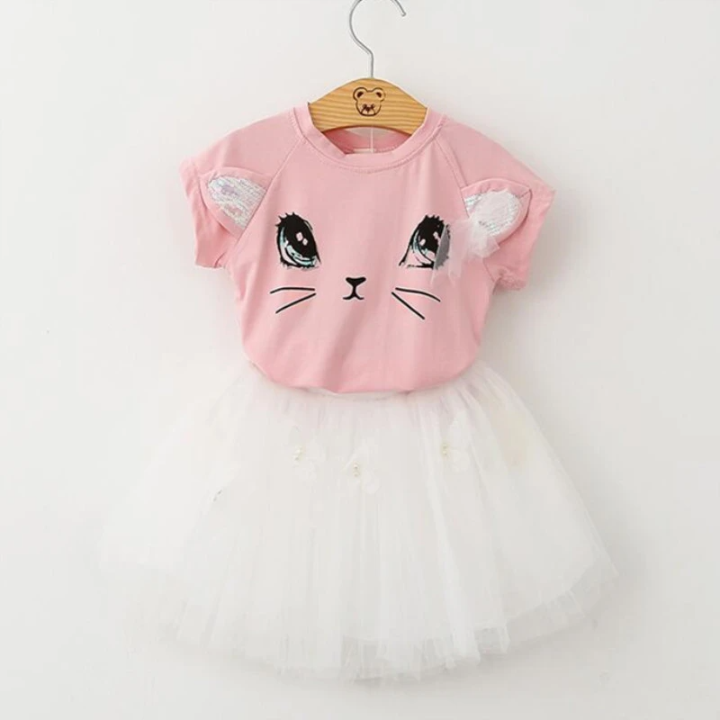 Kitty Top And Skirt Set