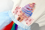 Load image into Gallery viewer, Ice Cream T-Shirt And Rainbow Skirt Set
