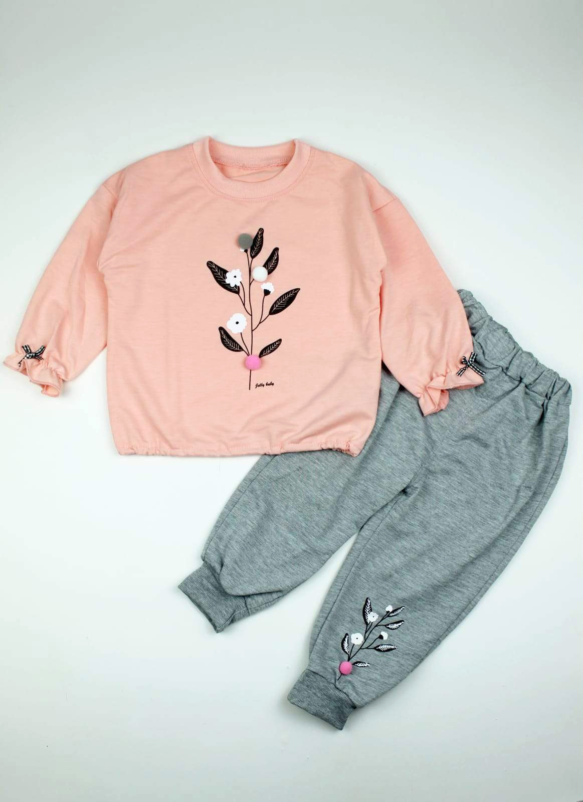 Floral Printed Sweatshirt And Pants Set