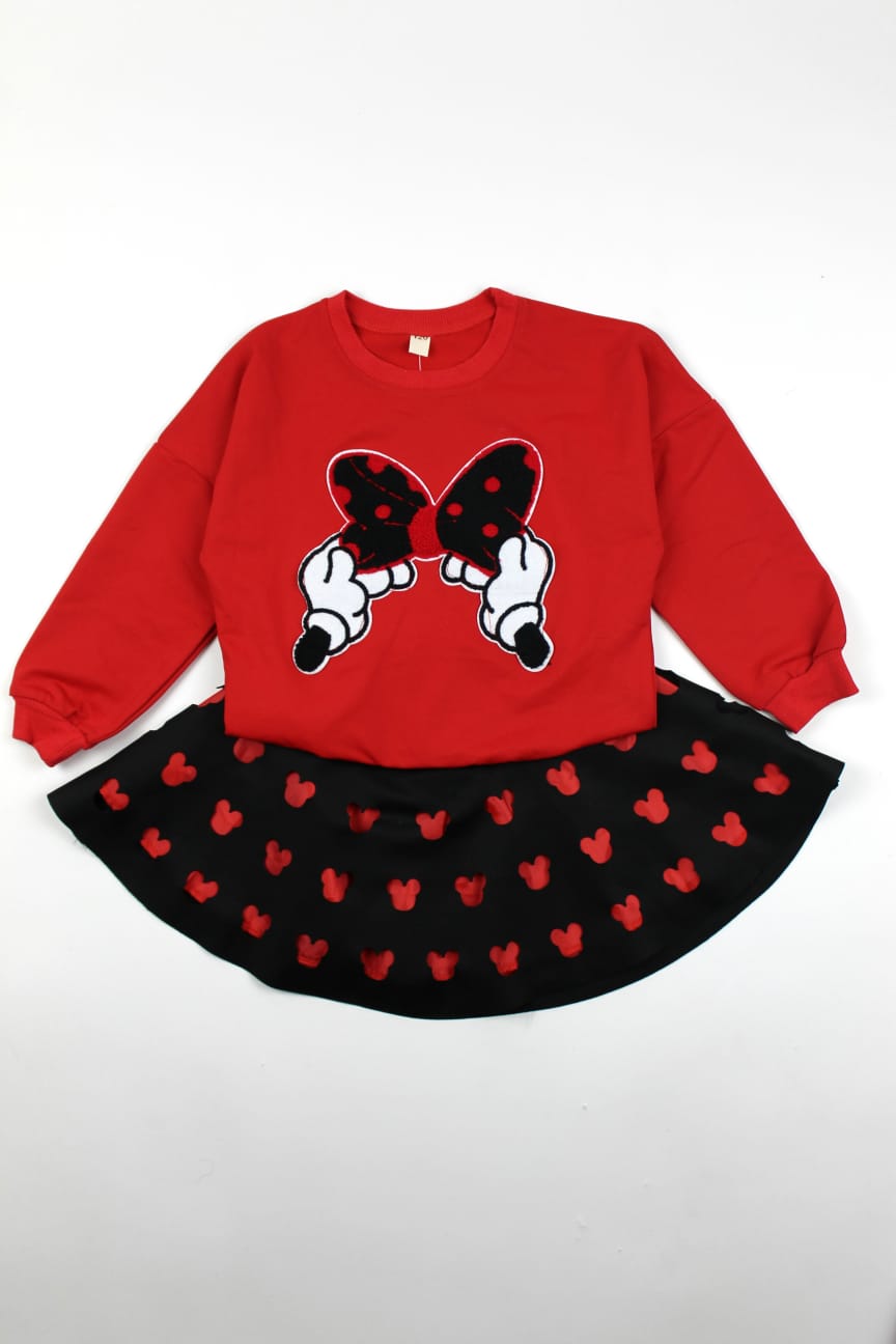 Minnie Sweater And Skirt Set