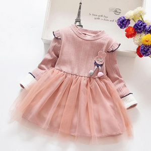 Tutu Knitted Long-Sleeve Dress